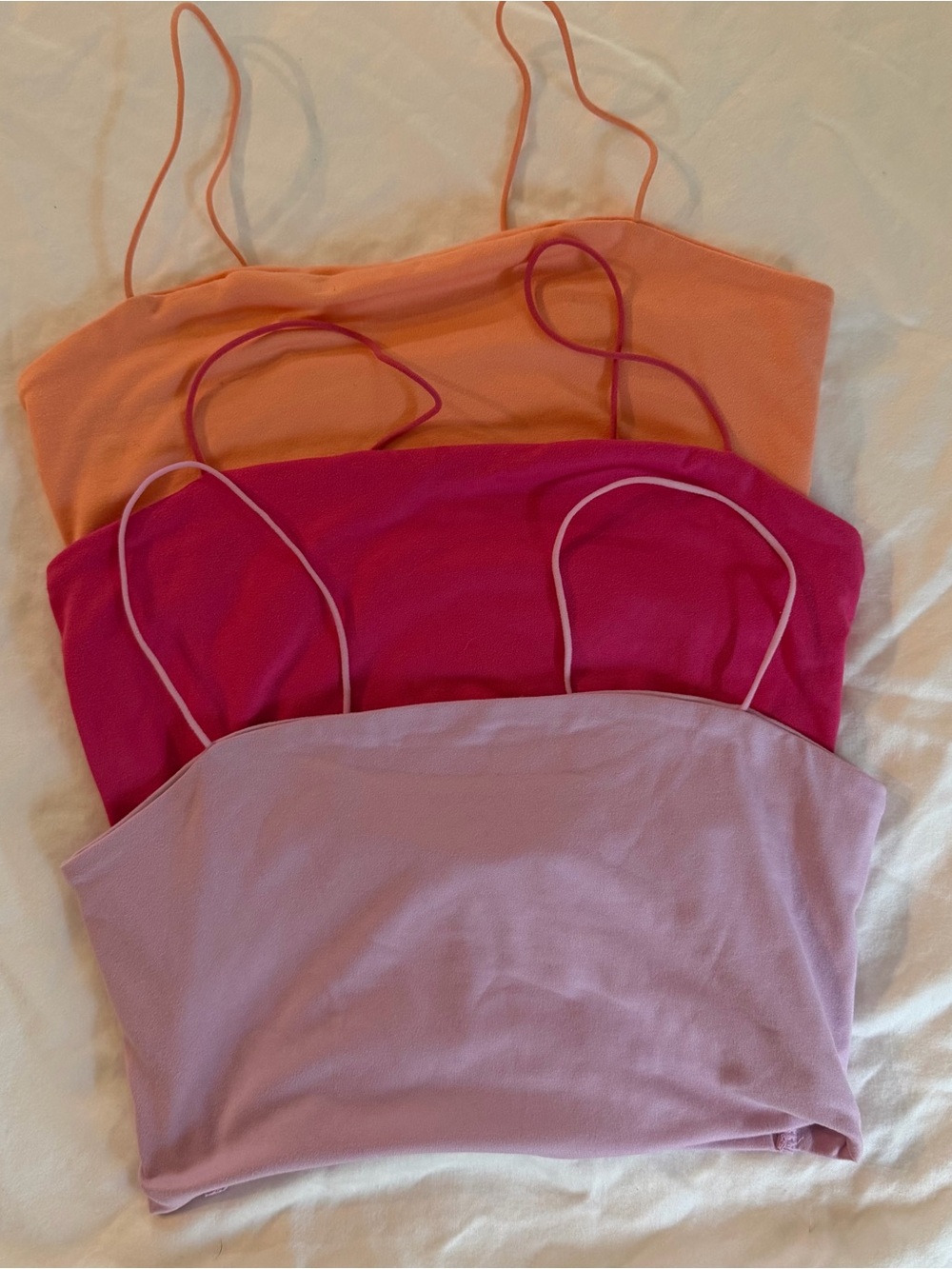 SHEIN Pink, Fuchsia & Orange Spaghetti Strap Camisole Set